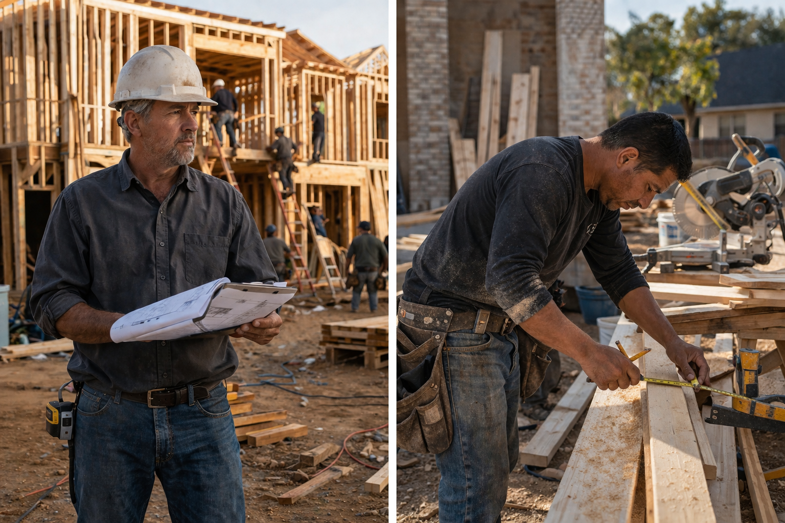 General contractor and subcontractor on a Dallas job site