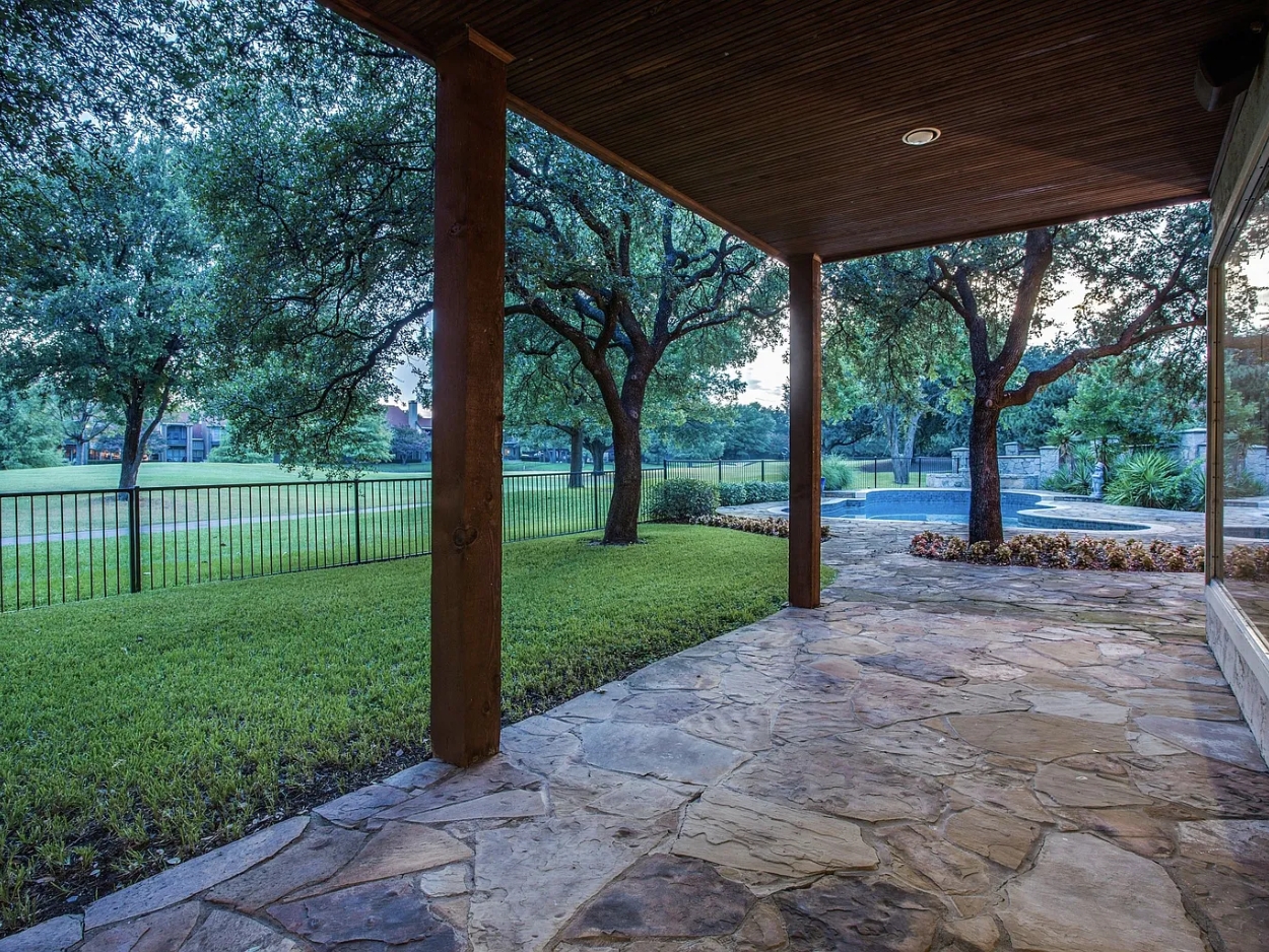 Covered Stone Patio
